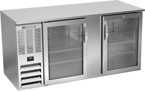 Beverage-Air BB68HC-FG-S 68" Glass Door Back Bar Cooler