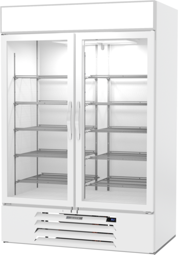 Beverage-Air MMR49HC-1-W-IQ 52" 2 Section Refrigerated Merchandiser