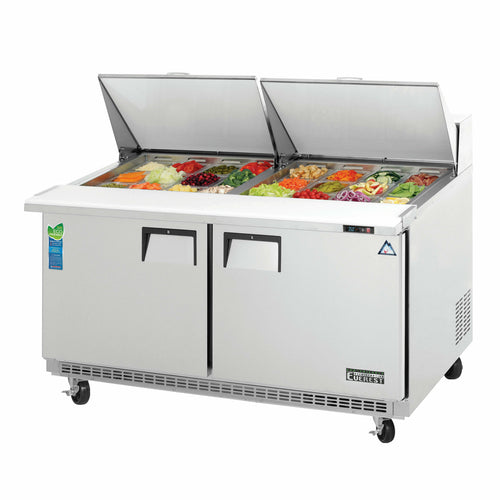 Everest EPBWR2 59 1/8" 2 Doors 24 Pan Mega Top Sandwich / Salad Prep Table