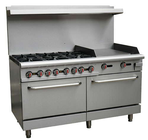 Omcan 46028 60 3/8" 6 Burner Gas Restaurant Range
