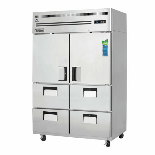 Everest ESR2D4 49 5/8" 2 Section Solid Door Reach-In Refrigerator