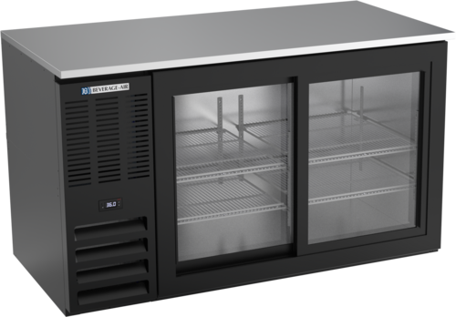 Beverage-Air BB58HC-GS-B 58" Glass Door Back Bar Cooler