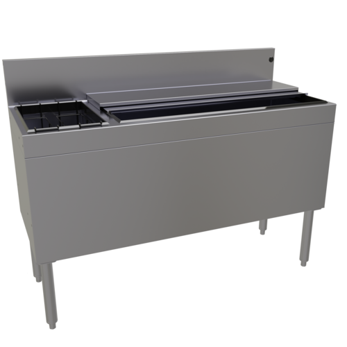 Glastender CBA-48L-CP10-ED 48" Underbar Ice Bin / Cocktail Station