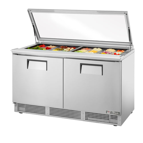 True TFP-64-24M-HC~FGLID 64 1/8" 2 Doors 24 Pan Mega Top Sandwich / Salad Prep Table