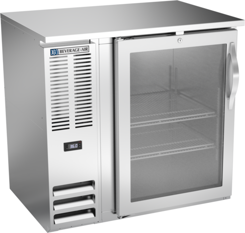 Beverage-Air BBN36HC-FG-S 36" Glass Door Back Bar Cooler