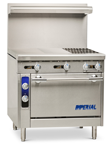 Imperial IHR-2HT-2 36" 2 Burner Gas Heavy Duty Range