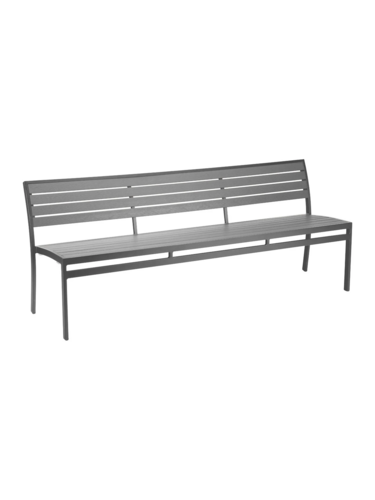 Florida Seating AL-5602 GRAY / GRAY TFT BENCH 78" Patio Bench