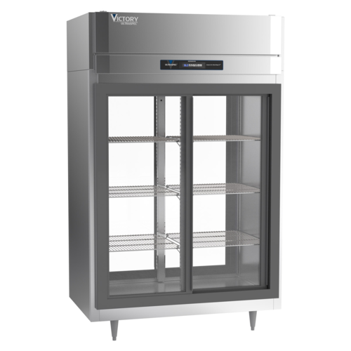 Victory DRSA-2D-S1-PT-LD-HC 52 1/8" Solid & Glass Door Pass-Thru Refrigerator