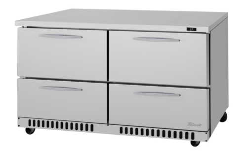Turbo Air PUR-60-D4-FB-N 60 1/4" Solid Door Undercounter Refrigerator