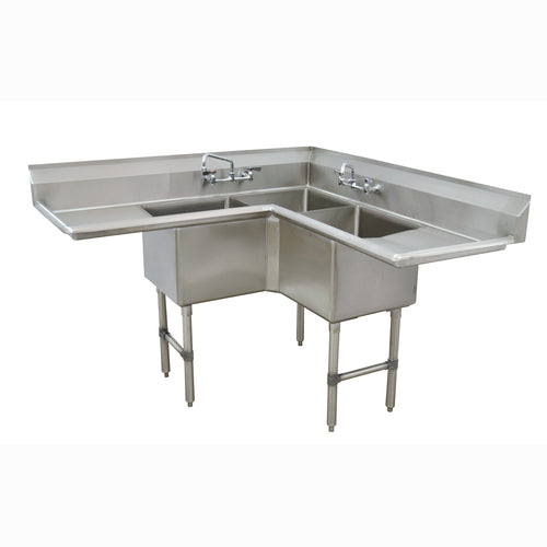 Advance Tabco FC-K6-18D-X 57" Compartment Sink
