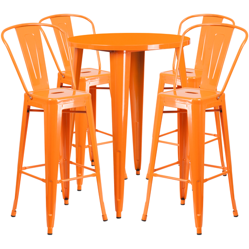 Flash Furniture CH-51090BH-4-30CAFE-OR-GG Patio Dining Set