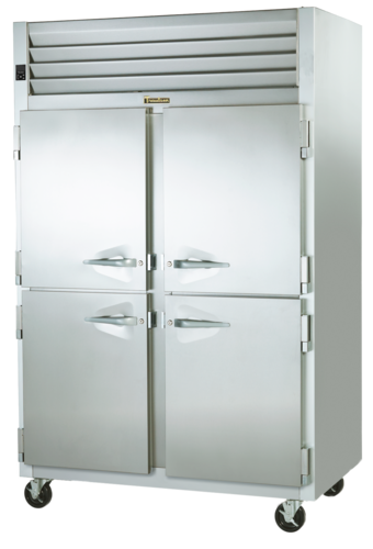 Traulsen G20007P 52 1/8" 2 Section Solid Door Pass-Thru Refrigerator