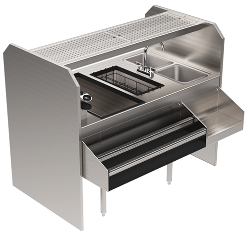 Glastender PSA-54R 54" Underbar Ice Bin / Cocktail Station