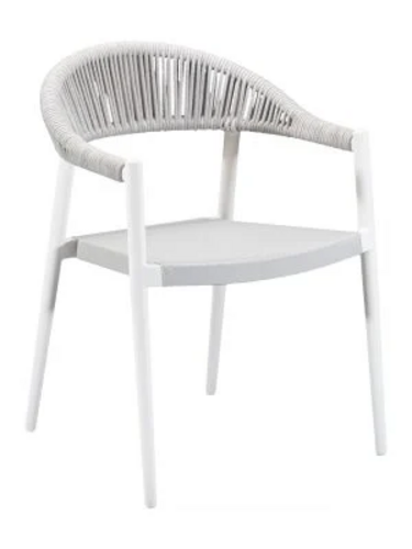 Florida Seating RP-01 WHITE / LT LOUNGE 26 3/4" Patio Lounge Seating