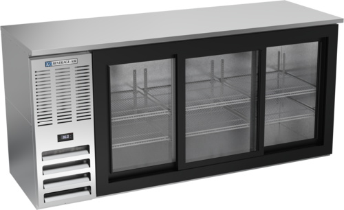 Beverage-Air BBN72HC-GS-S 72" Glass Door Back Bar Cooler