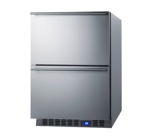 Summit FF642D 23 5/8" Solid Door Undercounter Refrigerator