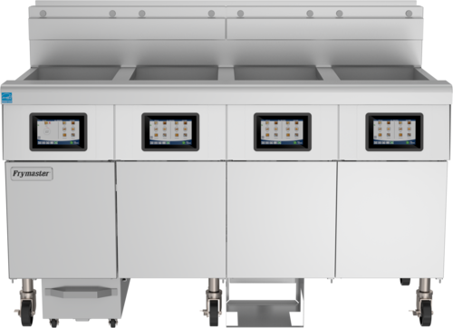 Frymaster 4FQG30U 62 1/2" (4) 30 lb Gas Fryer Battery