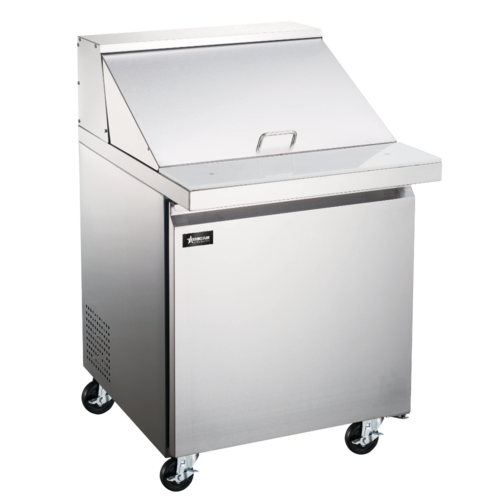 Omcan 50049 27 1/2" 1 Door 12 Pan Mega Top Sandwich / Salad Prep Table