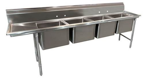 Advance Tabco 9-64-72-24L 108 7/8" Compartment Sink