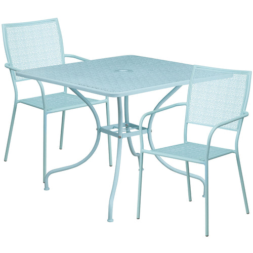 Flash Furniture CO-35SQ-02CHR2-SKY-GG Patio Dining Set