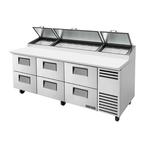 True TPP-AT2-93D-6-HC 93 1/2" 6 Drawer Pizza Prep Table