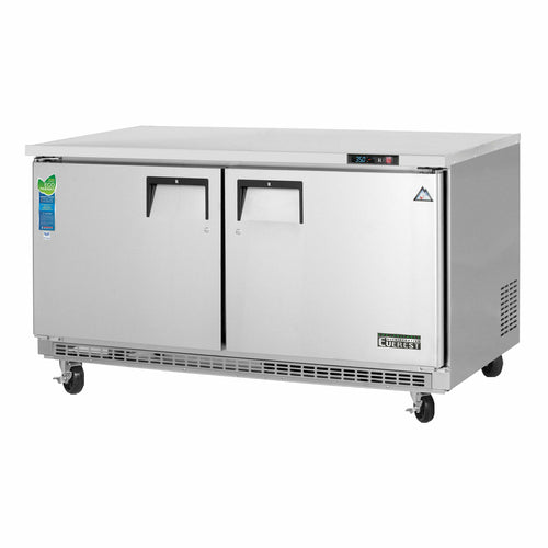 Everest ETBWR2 59 1/4" Solid Door Undercounter Refrigerator