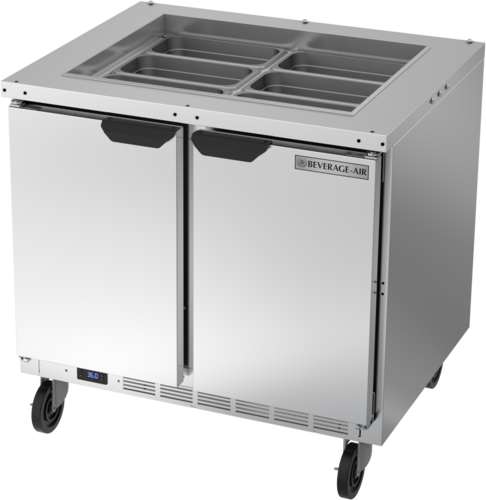 Beverage-Air SPE36HC-S 36 5/8" 2 Doors Sandwich / Salad Prep Table