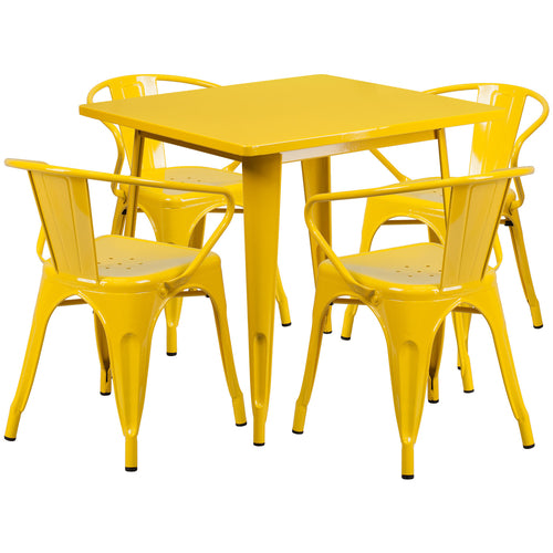 Flash Furniture ET-CT002-4-70-YL-GG Patio Dining Set