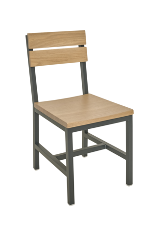 BFM Seating 4110CNAT-GR 17 1/2" Dining Chair