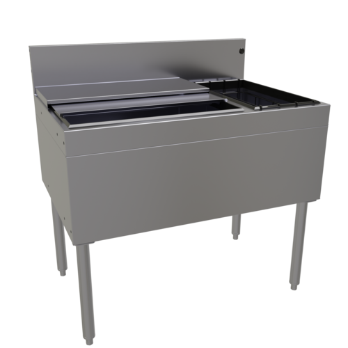 Glastender CBB-36R-CP10 36" Underbar Ice Bin / Cocktail Station