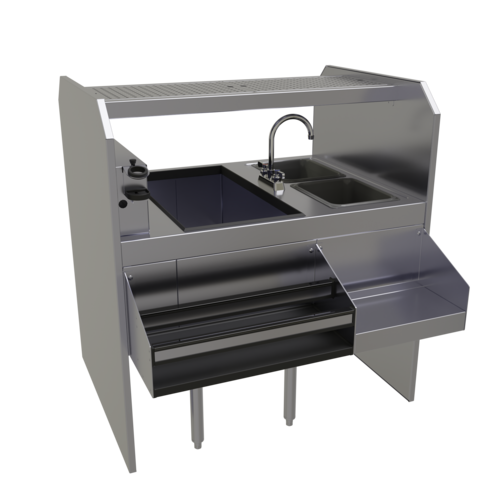Glastender PSA-42R 42" Underbar Ice Bin / Cocktail Station