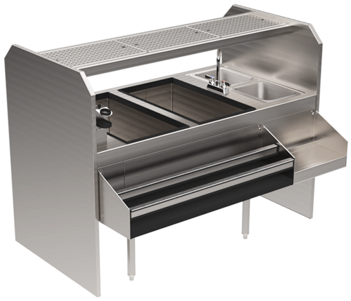 Glastender PSA-60R 60" Underbar Ice Bin / Cocktail Station