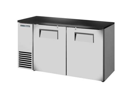 True TBB24-60-2S-Z1-BST-S-1 60 1/8" Solid Door Back Bar Cooler