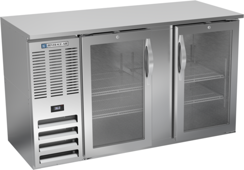 Beverage-Air BBN58HC-FG-S 58" Glass Door Back Bar Cooler