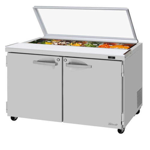 Turbo Air PST-48-N-GL 48 1/4" 1 Door 12 Pan Sandwich / Salad Prep Table