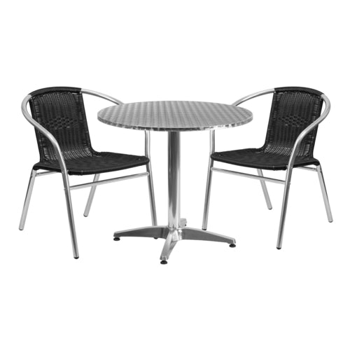 Flash Furniture TLH-ALUM-32RD-020BKCHR2-GG Patio Dining Set
