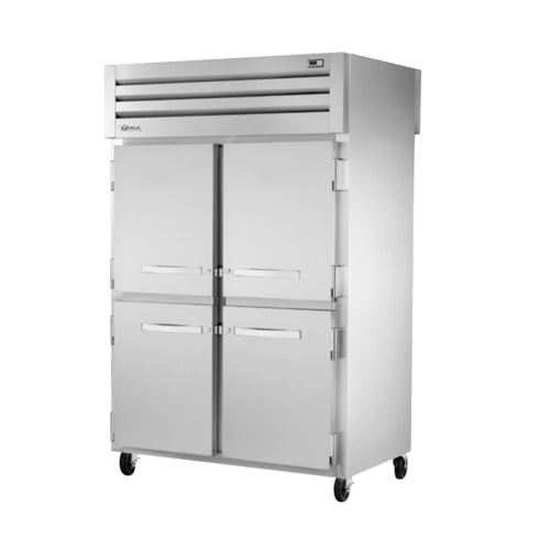 True STR2RPT-4HS-2S-HC 52 5/8" 2 Section Solid Door Pass-Thru Refrigerator