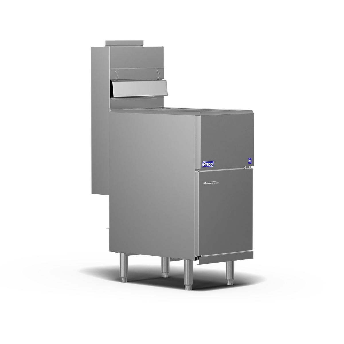 Pitco 40D gas floor fryer, left