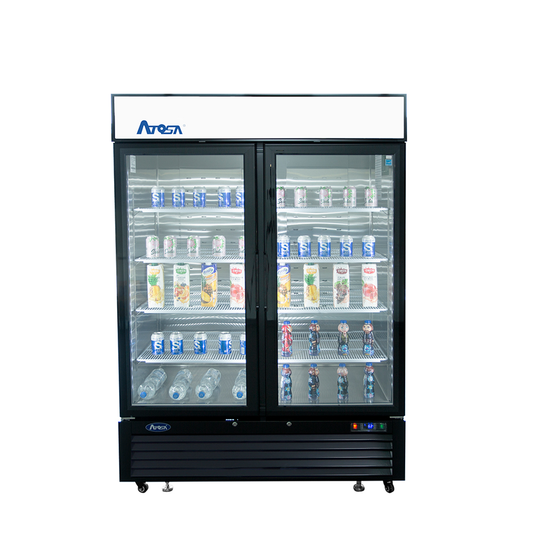 Atosa MCF8732GR 39 1/2" 2 Section Freezer Merchandiser