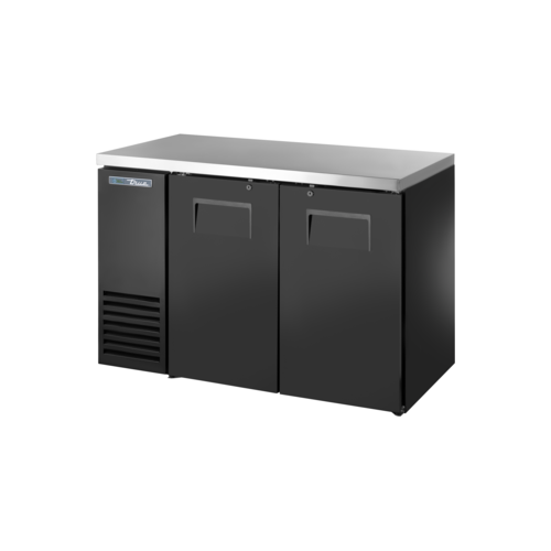 True TBB24-48-2S-Z1-SFT-B-1 48 1/8" Solid Door Back Bar Cooler