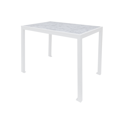 BFM Seating PH4L3672CRWHT 72" Dining Table