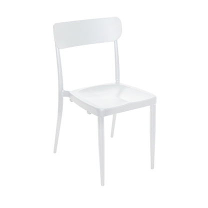 BFM Seating PHVSCWH Maui Stacking Side Chair, White