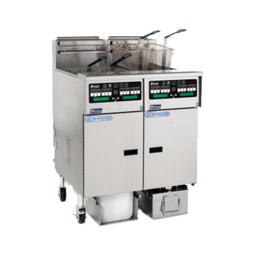 Pitco SSHLV14C-2/14T/FD 46 7/8" (3) Gas Fryer Battery