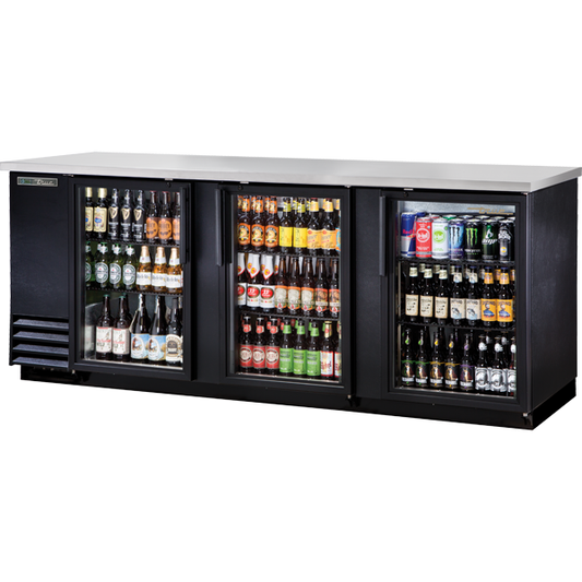 True TBB-4G-HC-LD 90 3/8" Glass Door Back Bar Cooler