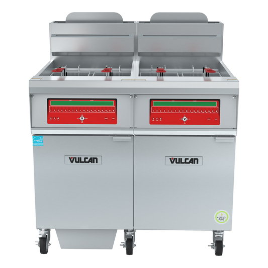 Vulcan 2VHG70DF 39 1/4" (2) 75 lb Gas Fryer Battery