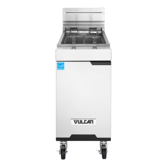 Vulcan JEF50-ES-QS-PLATINUM 15 3/4" 50 lb Electric Floor Fryer