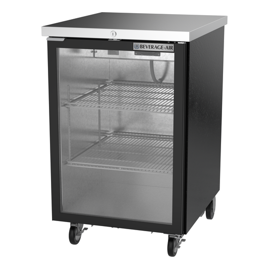 Beverage-Air BB24HC-1-G-B 24" Glass Door Back Bar Cooler