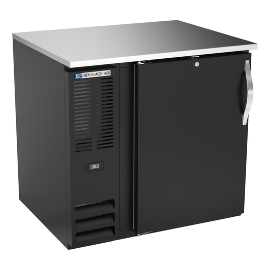 Beverage-Air BB36HC-F-B 36" Solid Door Back Bar Cooler