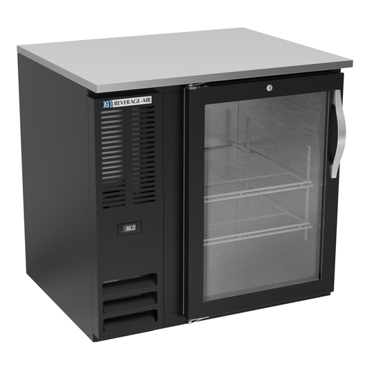 Beverage-Air BB36HC-G-B 36" Glass Door Back Bar Cooler