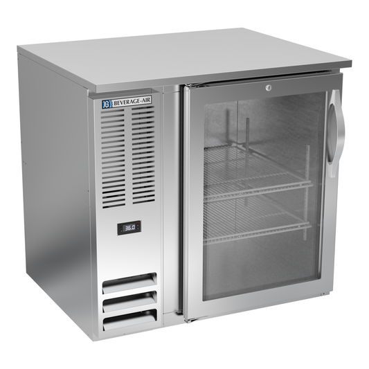 Beverage-Air BB36HC-G-S 36" Glass Door Back Bar Cooler